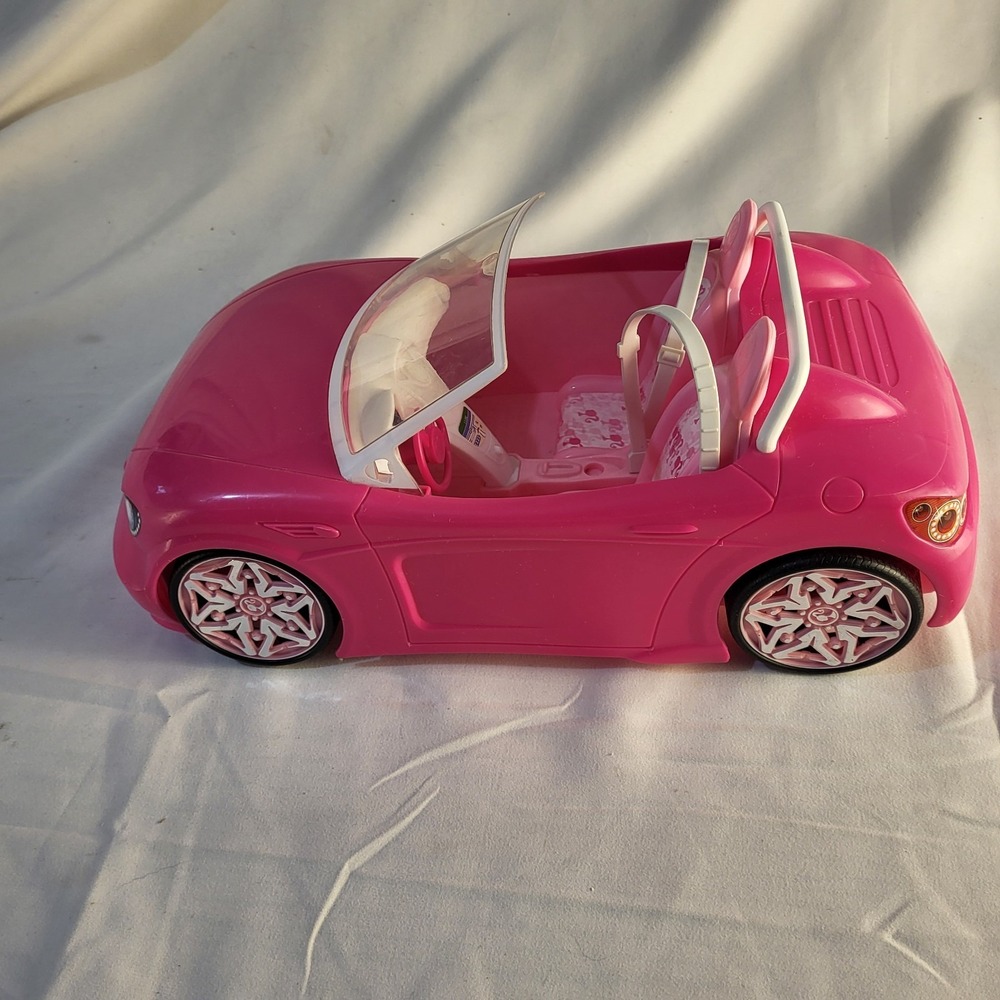 2013 Mattel Barbie Pink Glitter 2 seat convertible toy car - Picture 3 of 8